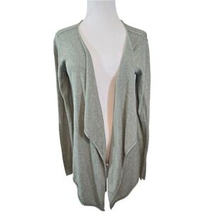Zadig & Voltaire Daphne Co Grey Cotton Skull Elbow Patch Waterfall Cardigan  S